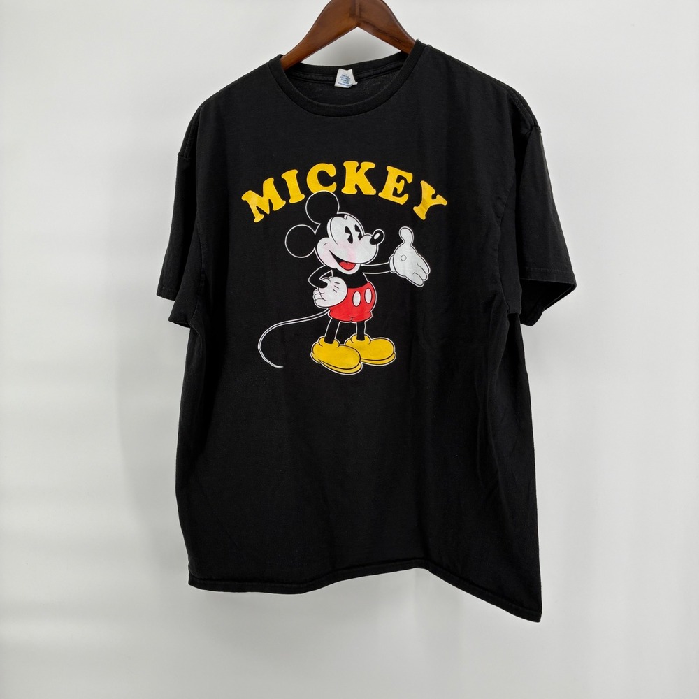 Delta Pro Weight Mickey Mouse Graphic T-Shirt Black Mens XL Short Sleeve Tee